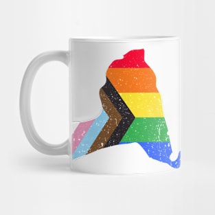 New York State Pride: Embrace Progress with the Progress Pride Flag Design Mug